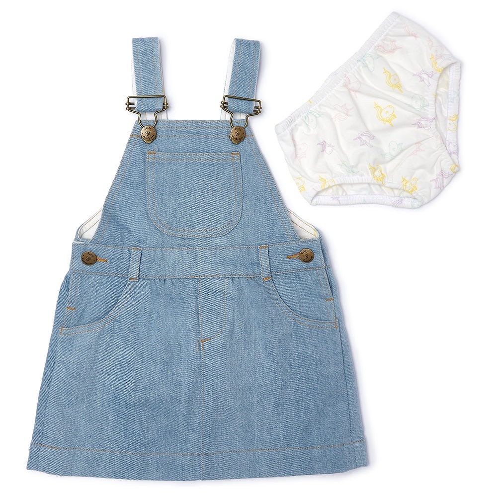 NWOT Dotty Dungarees Denim Dress | Size 3-4YR